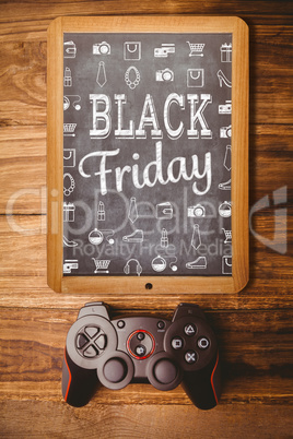 Composite image of black friday advert