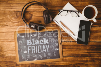 Composite image of black friday advert