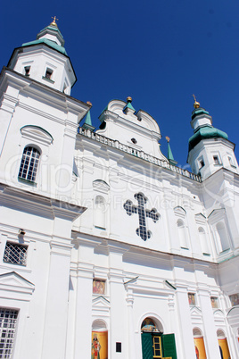 towers of Troitskyi monastery in Chernihiv