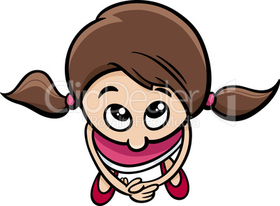 cute little girl cartoon character