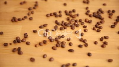 Coffee beans shallow focus