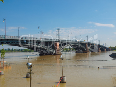 River Rhine Flood in Mainz