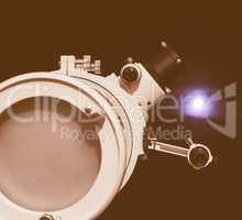 Retro looking Astronomical telescope