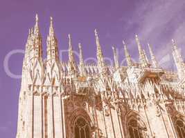 Retro looking Milan Cathedral