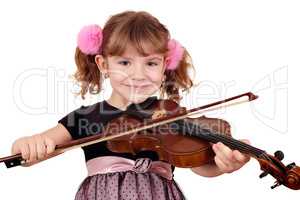 beautiful girl with violin portrait