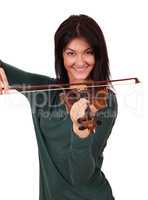 beautiful girl play violin