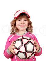beautiful little girl with ball
