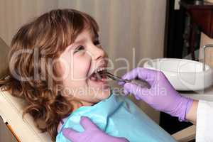 child patient at the dentist