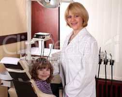 dentist and little girl