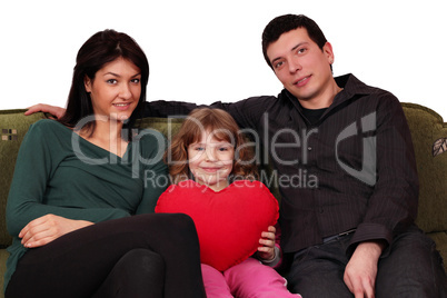 happy family posing