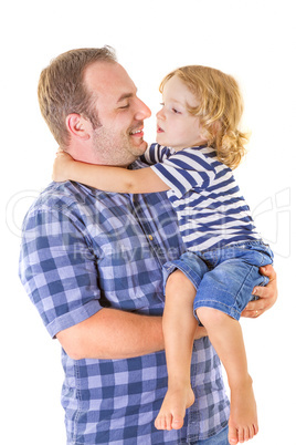 Portrait of a little boy and his father