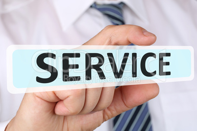 Business man Konzept mit Service Kundenservice Dienstleistung