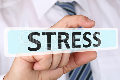 Business man Konzept mit Stress im Job Burnout Entspannung