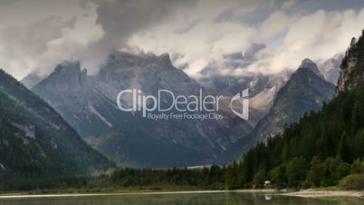time lapse clouds over mount cristallo dolomites 11691