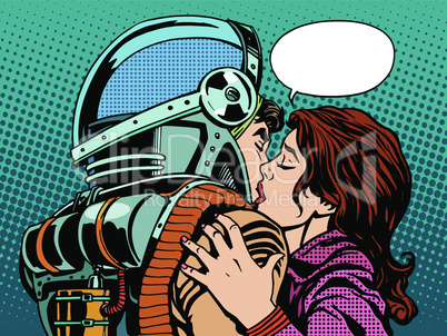 Star kiss the wife of an astronaut