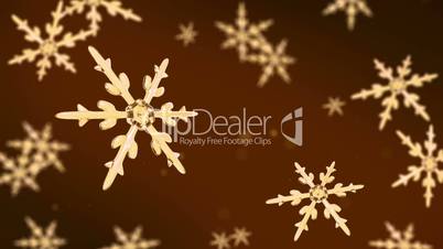 snowflakes focusing background gold hd