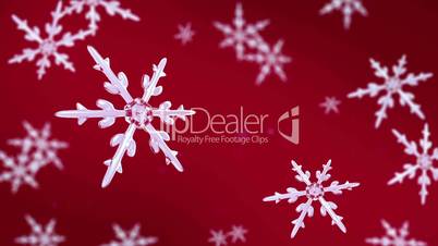 snowflakes focusing background red hd