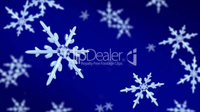 snowflakes focusing background blue hd
