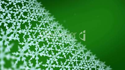 snowflakes array tracking background green hd