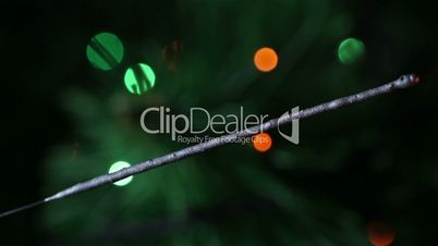 Last minute sparklers on the background of Christmas garland, HD 1920х1080
