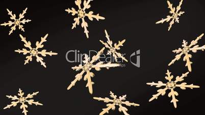 snowflakes christmas background gold dark hd