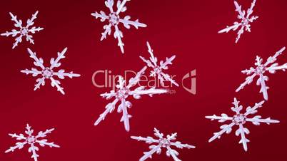 snowflakes christmas background red hd