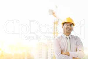 Indian male site contractor engineer