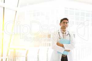 Confident Asian Indian medical doctor