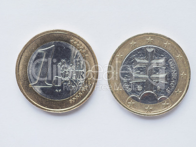 Slovak 1 Euro coin