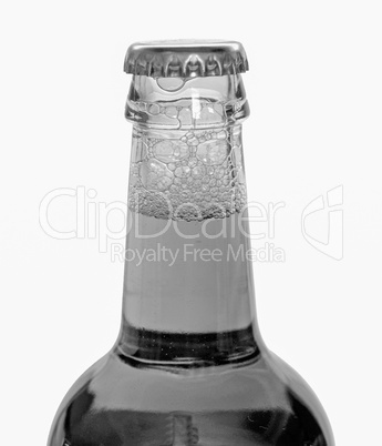 Black and white Beer bottle