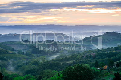 Fields in Tuscany