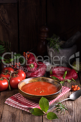 Rustic tomato soup