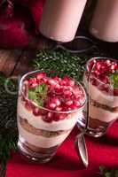 Pomegranate -Mascarpone dessert