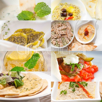 middle east food collage