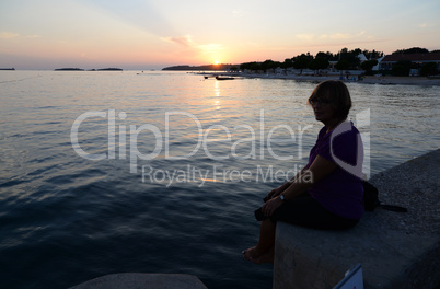 Abend bei Rovinj, Istrien, Kroatien