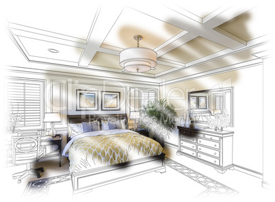 Custom Bedroom Design Drawing and Photo Combination