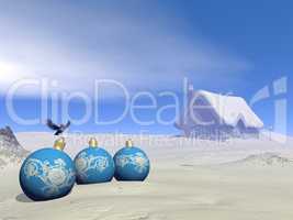 Christmas balls - 3D render