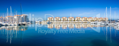 Panorama of Queensway Quay Marina, Gibraltar