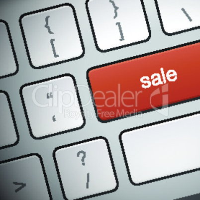 Cyber Monday button on keyboard, online shopping and marketing concept, vector illustration.