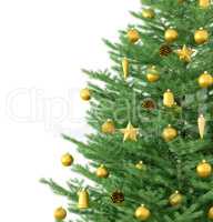 Christmas tree isolated 3d rendering