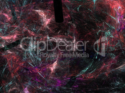 image of one Digital Fractal on Black Color