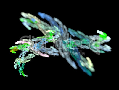 image of one Digital Fractal on Black Color image of one Digital Fractal on Black Color