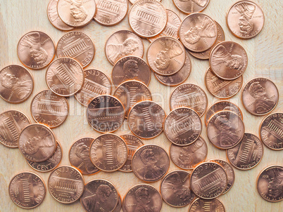USA 1 cent coin
