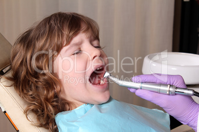 child patient at the dentist