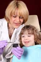 dentist and little girl patient