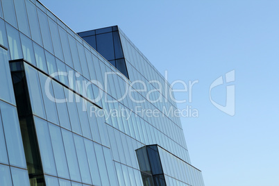 modern building with glass wall