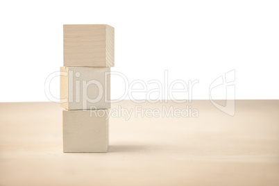 Tower of blocks on table