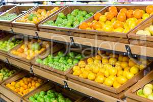 Vegetable shelf at the supermarket