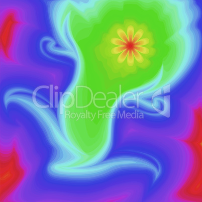 Abstraction with flower and spectrum colors