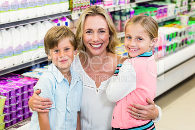 Portrait of beautiful mother with her children